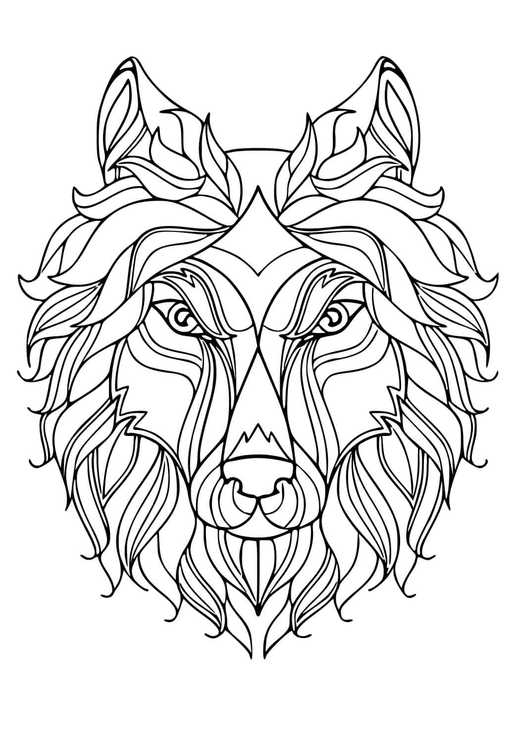 Mandalas Loup 17